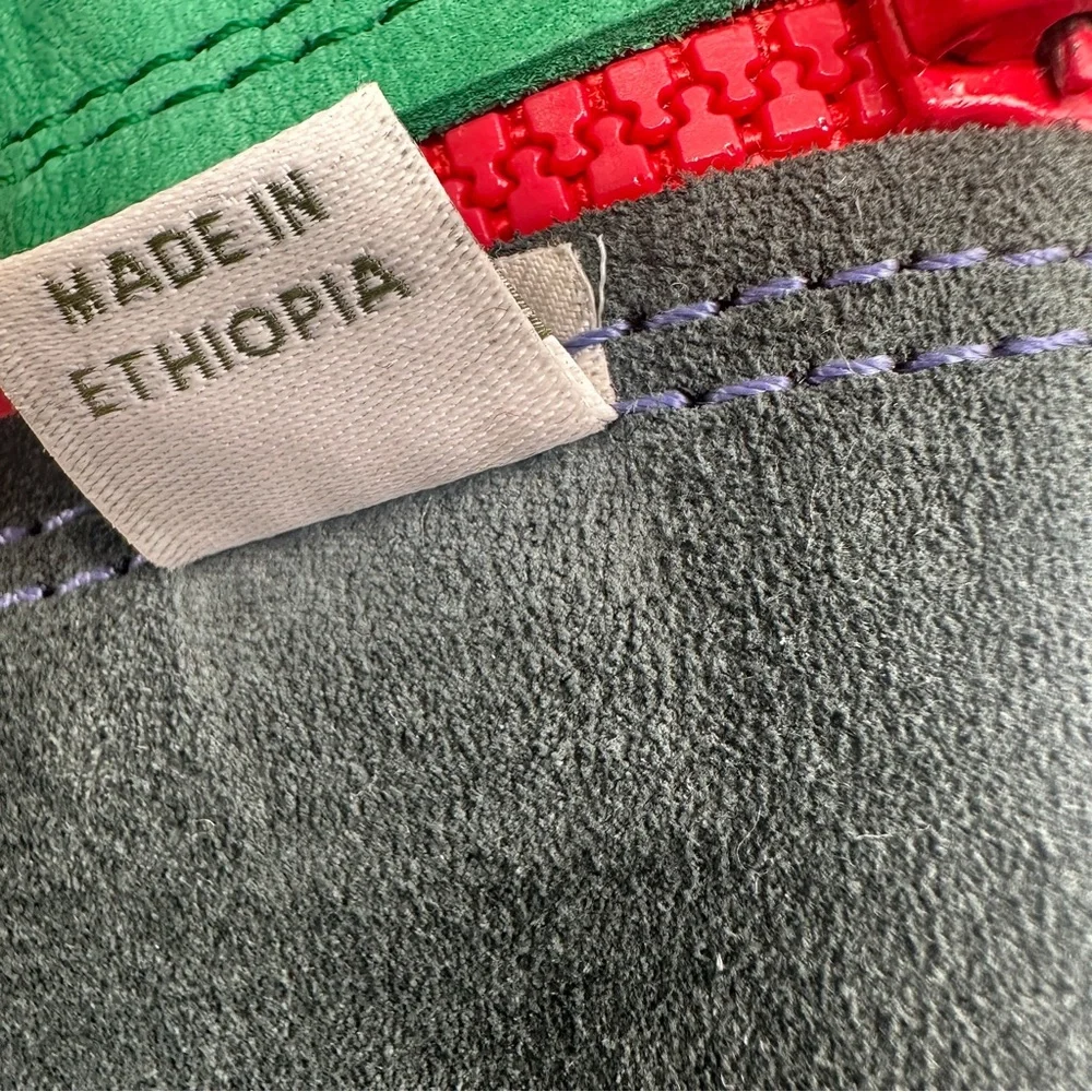 Sae Rebels Suede Crossbody Multicolour Made In Ethiopia Zip Bag - Picture 5 of 11